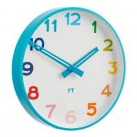 Detské nástenné hodiny Future Time FT5010BL Rainbow blue 30cm